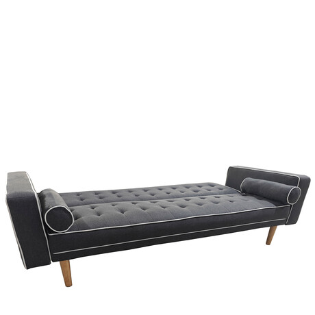 Καναπές Κρεβάτι Τριθέσιος ArteLibre AUBREY Γκρι Ύφασμα 224x88x84cm