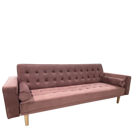 Καναπές Κρεβάτι Τριθέσιος ArteLibre AUBREY Σάπιο Μήλο Ύφασμα 224x88x84cm