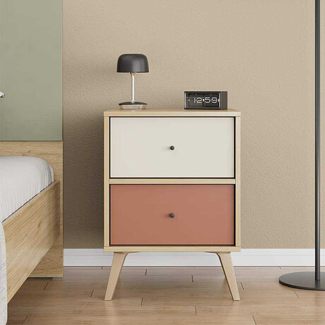 Κομοδίνο Terra Megapap Χρώμα Florida oak 44x44x61εκ.