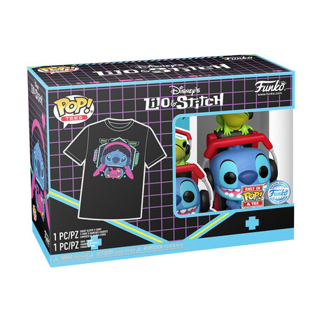 Funko Pop! & Tees (Adult): Lilo and Stitch - Gamer Stitch With Frog Vinyl Figure and t-Shirt (m)