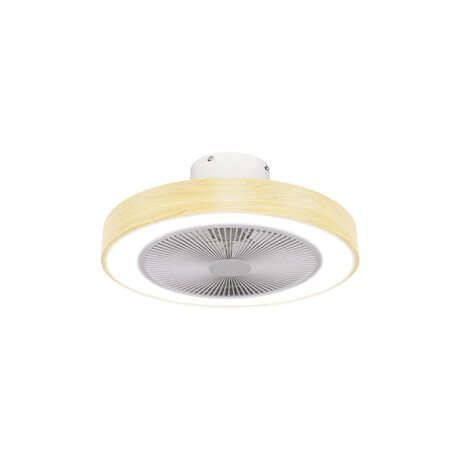 Estia Ανεμιστηρας Οροφης Halo Flow 50cm 15w με cct led Φωτισμο 45w & Τηλεχειριστηριο οψη Ξυλου