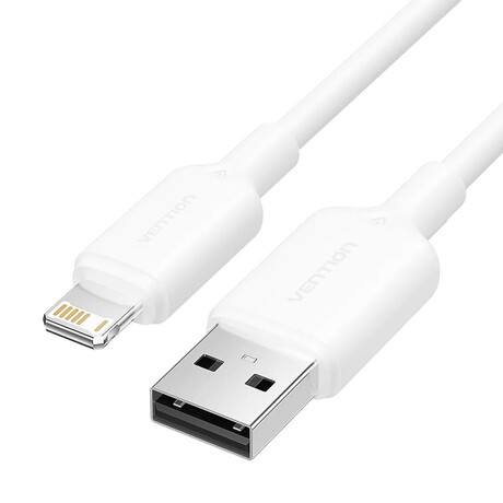 Vention usb 2.0 a Male to Lightning Male 2.4a Cable 1m White pvc Type (Lamwf) (Venlamwf)