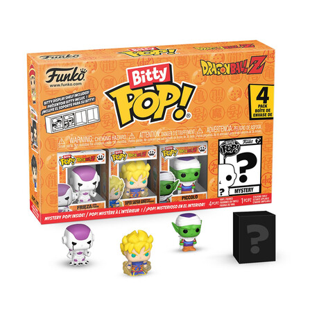 Funko Bitty Pop! 4-Pack: Dragon Ball z- Frieza, Super Saiyan, Piccolo, Mystery Pop! Vinyl Figures