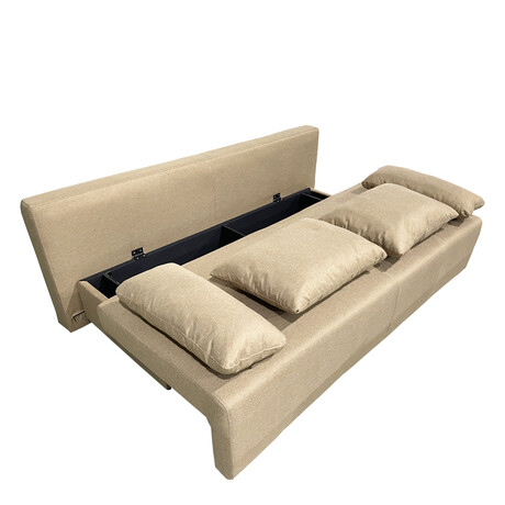 Καναπές Κρεβάτι Τριθέσιος ArteLibre URBAN LOUNGE 3S Ανοιχτό Καφέ Ύφασμα 194x93x72cm