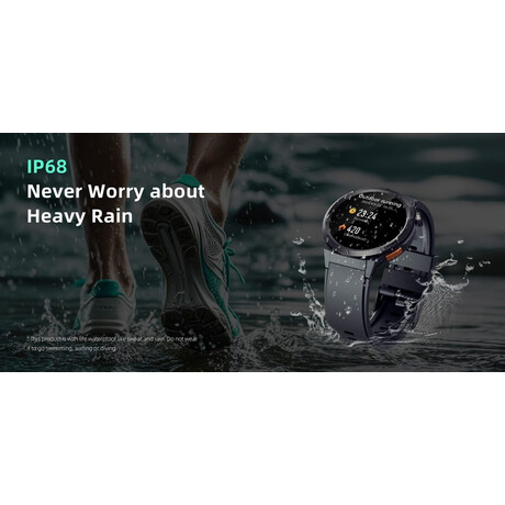 QCY Active GX Watch S12 Black 1,43" AMOLED HD 466x466 Metal Crown & Strap Call HD BT Watch IP68