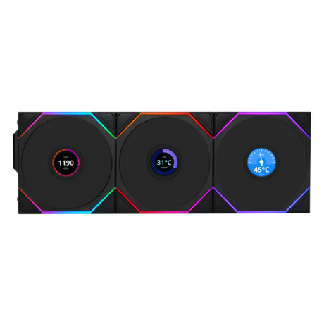 Lian li uni fan tl-lcd Wireless Reverse 120 Black (3pcs & Controller) Case fan