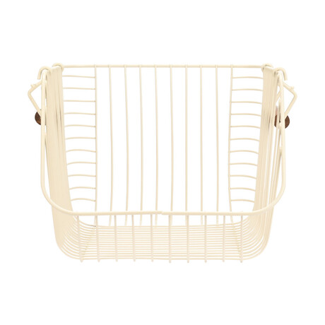 Estia Καλαθι Οργανωσης Allure Μεταλλικο 26.5x29.5x21.5cm Στοιβαζομενο Ivory