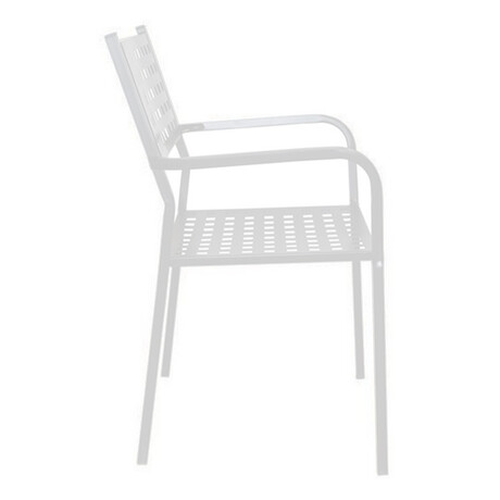 Πολυθρόνα Κήπου ArteLibre MONTU Λευκό Μέταλλο 54x51x84cm