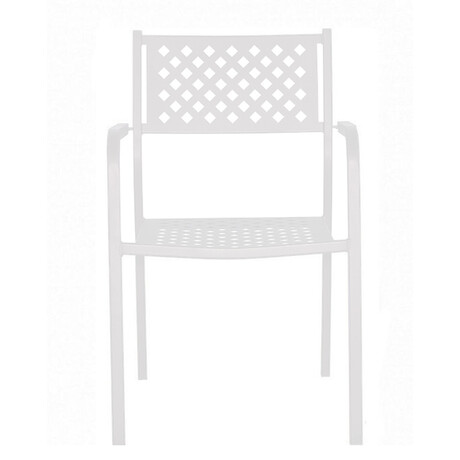 Πολυθρόνα Κήπου ArteLibre MONTU Λευκό Μέταλλο 54x51x84cm