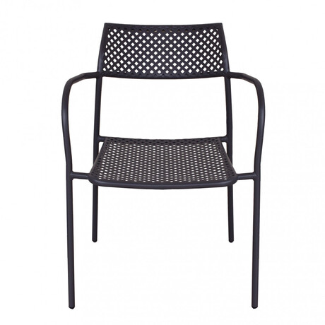 Πολυθρόνα Κήπου ArteLibre SOBEK Μαύρο Μέταλλο 55x57x76cm