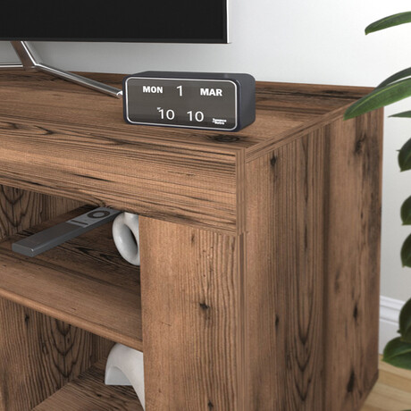 Έπιπλο Τηλεόρασης Midili Megapap Χρώμα Καπνιστή Καρυδιά 135x42x60,7εκ.