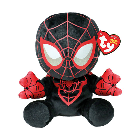 TY Beanie Babies Miles Morales Χνουδωτό Μαύρο 15εκ