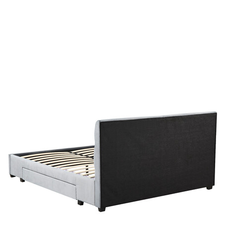 Κρεβάτι Διπλό ArteLibre PRODREAM Γκρι Ύφασμα 206x169x96cm (Στρώμα 160x200cm)