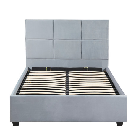 Κρεβάτι Μονό ArteLibre CLOUDREST Γκρι Ύφασμα 214x127.5x109cm (Στρώμα 120x200cm)