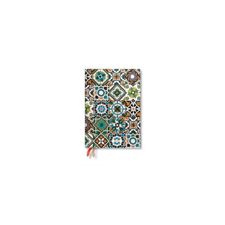 Porto (Portuguese Tiles) Midi 12-Month day-at-a-Time Hardback Dayplanner 2025 (Elastic Band Closure)