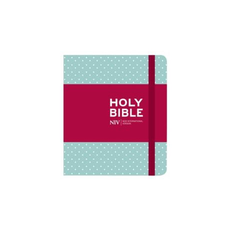 Niv Journalling Mint Polka dot Cloth Bible