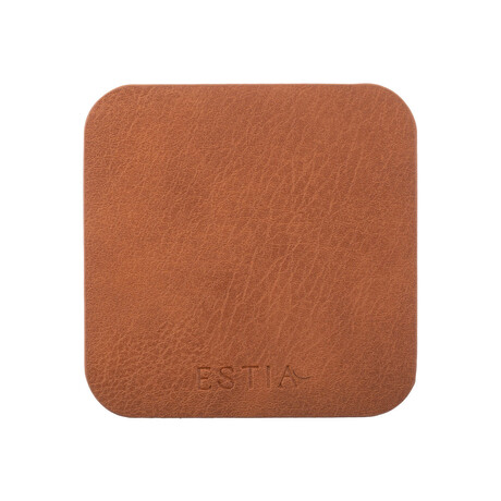 Estia Σουβερ Allure pvc 10x10cm Καφε  σετ 4 Τεμ.