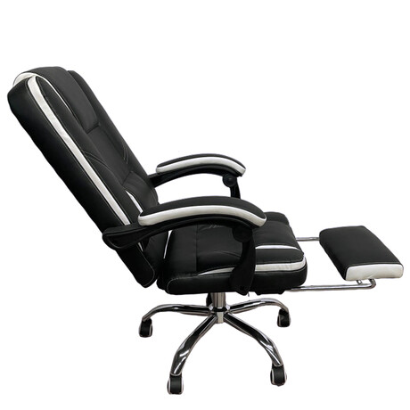 Καρέκλα Γραφείου OPTISEAT Μαύρο/Λευκό PVC/Μέταλλο 67x65x105-115cm