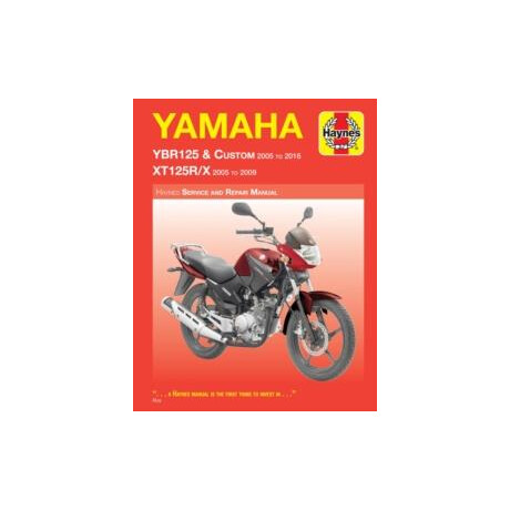 Yamaha Ybr125 (05 - 16) & Xt125r/x (05 - 09) Haynes Repair Manual