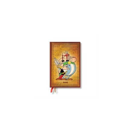 Asterix & Obelix (The Adventures of Asterix) Mini 12-Month Horizontal Hardback Dayplanner 2025 (Elastic Band Closure)