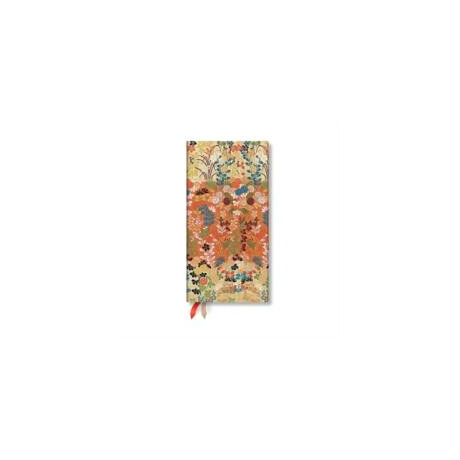 Kara-ori (Japanese Kimono) Slim 12-Month Horizontal Hardback Dayplanner 2025 (Elastic Band Closure)
