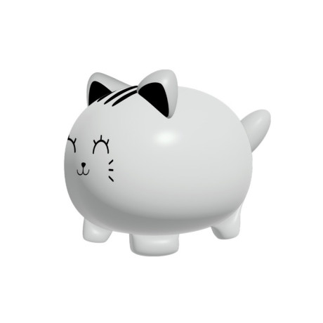 Κουμπαραδες i-Total Xl2501 Grey cat Πλαστικος 18x15x16cm