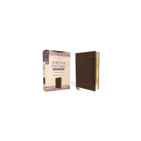 Nrsvue, Holy Bible With Apocrypha, Personal Size, Leathersoft, Brown, Comfort Print