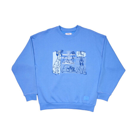 Loungefly Disney: Dogs & Cats Oversized Crewneck Sweatshirt (M)(wdswc0001m)