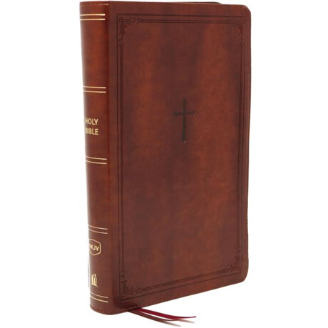Nkjv, end-of-Verse Reference Bible, Personal Size Large Print, Leathersoft, Brown, red Letter, Comfort Print