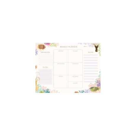 Art of Nature: Under the sea Weekly Planner Notepad