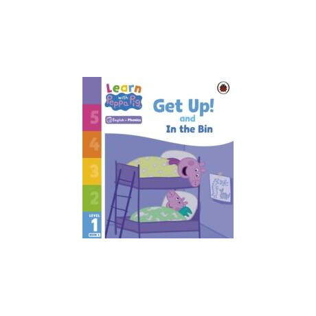 Learn With Peppa Phonics Level 1 Book 4 – get up! and in the bin (Phonics Reader)