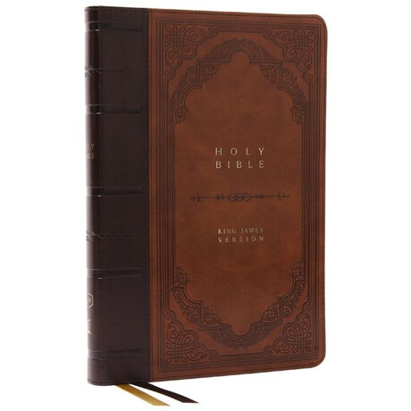 Kjv Holy Bible: Giant Print Thinline Bible, Brown Leathersoft, red Letter, Comfort Print: King James Version (Vintage Series)