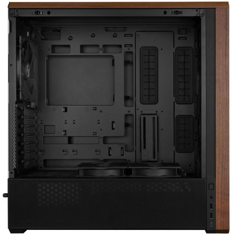 Lian li Lancool 217 Black - Wood Accent - atx pc Case (5 Fans) 2 x 170mm, 1 x 140mm & 2 x 120mm pwm