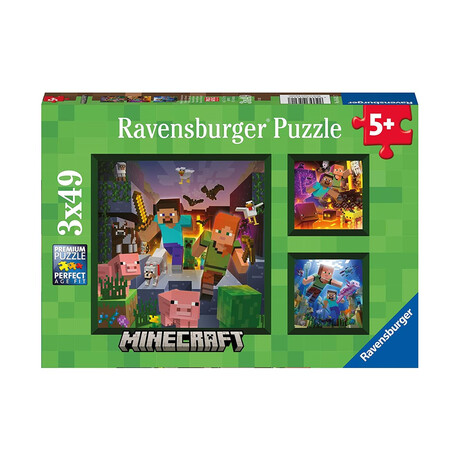 Ravensburger Puzzle: Minecraft Biomes (3x49 Pcs) (5621)