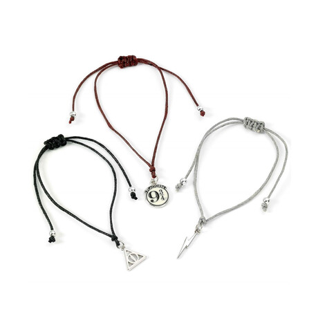 Carat Shop Harry Potter - Deathly Hallows Friendship Bracelet set Multi (Hpfb0450)