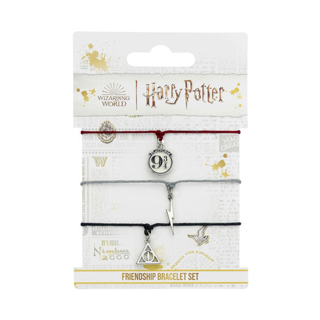 Carat Shop Harry Potter - Deathly Hallows Friendship Bracelet set Multi (Hpfb0450)