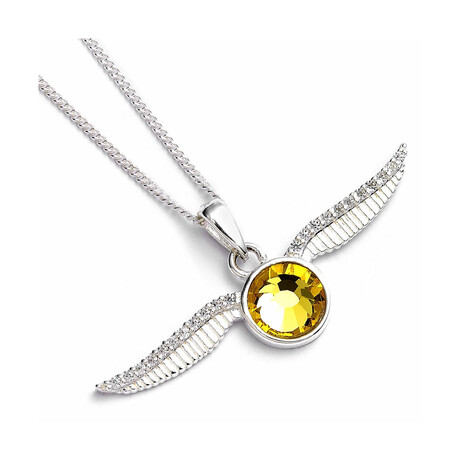 Carat Shop Harry Potter - Sterling Silver Golden Snitch Necklace With Crystals ( Bhpsn004)