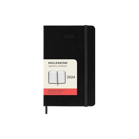 Moleskine 2024 12-Month Daily Pocket Hardcover Notebook