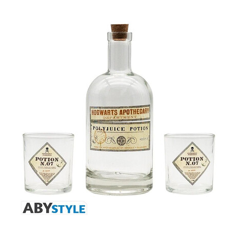 Abysse: Harry Potter - Potion bottle (750ml) & Glasses (200ml) set (Abytab060)