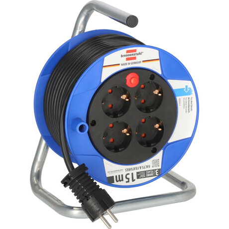 Brennenstuhl Garant Compact Μπαλαντέζα 4 Θέσεων με Καλώδιο 15m/ H05vv-f/ 3g1,5 Black (1079180004) (Bnn1079180004)