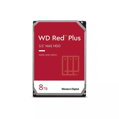 Western Digital red Plus Internal nas hdd 8tb 3.5" (256mb Cache) (Cmr) (Wd80efpx)