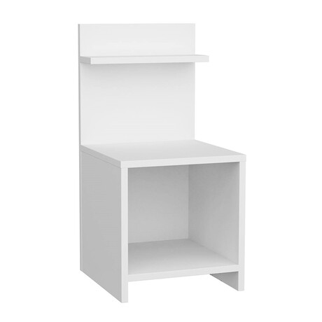 Κομοδίνο Ulman Megapap Χρώμα Λευκό 35x37x72εκ.