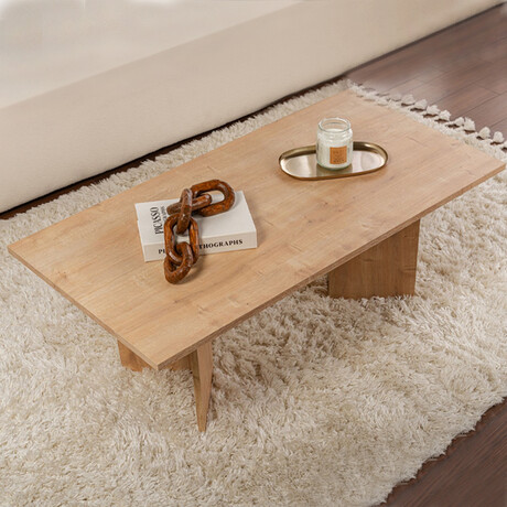 Τραπεζάκι Σαλονιού Sabin Megapap Χρώμα Sapphire oak 119x60x40εκ.