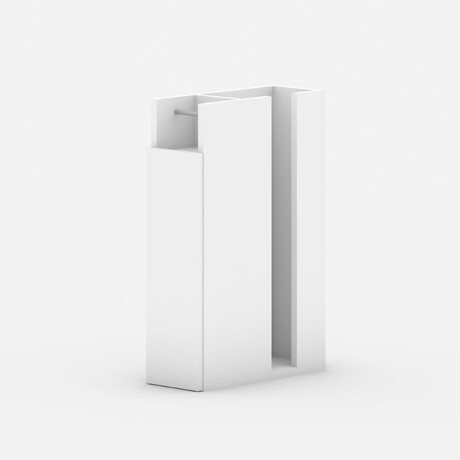 Ντουλάπι Μπάνιου Paper Megapap Χρώμα Λευκό 17x42x66εκ.