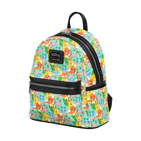 Loungefly Pokemon: Pikachu and Starters aop Mini Backpack (Pmbk0331)