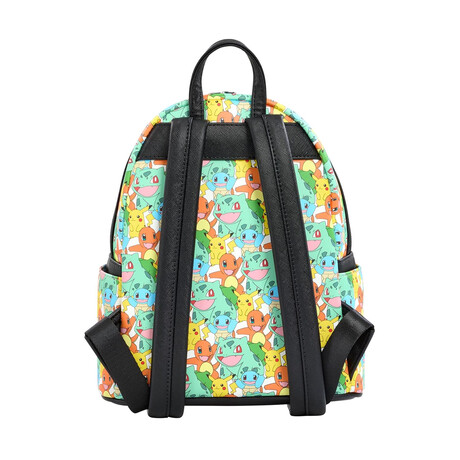 Loungefly Pokemon: Pikachu and Starters aop Mini Backpack (Pmbk0331)