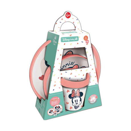 Stor: Minnie Mouse Heart Full - Baby non Slip 3 pcs Bicolor Premium set in Gift box  (10795)