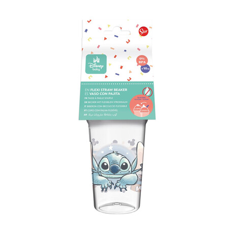 Stor: Stitch Cuddle me - Toddler Flexi Straw cup  (10986)