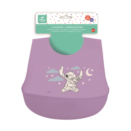 Stor: Stitch Cuddle me - Toddler Silicone bib  (10929)