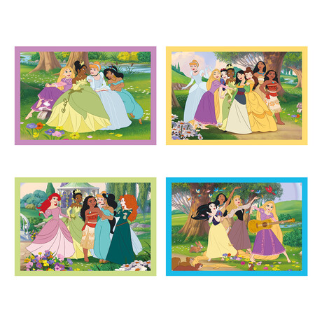 Clementoni Παιδικό Παζλ 4 in 1 Super Color Disney Princess 12-16-20-24 τμχ